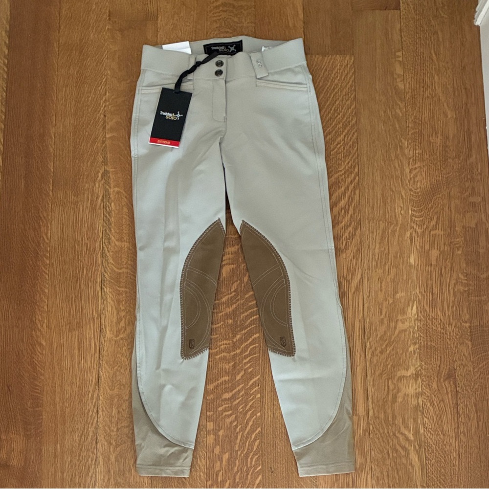 Tredstep solo extreme knee patch breeches in tan 26R